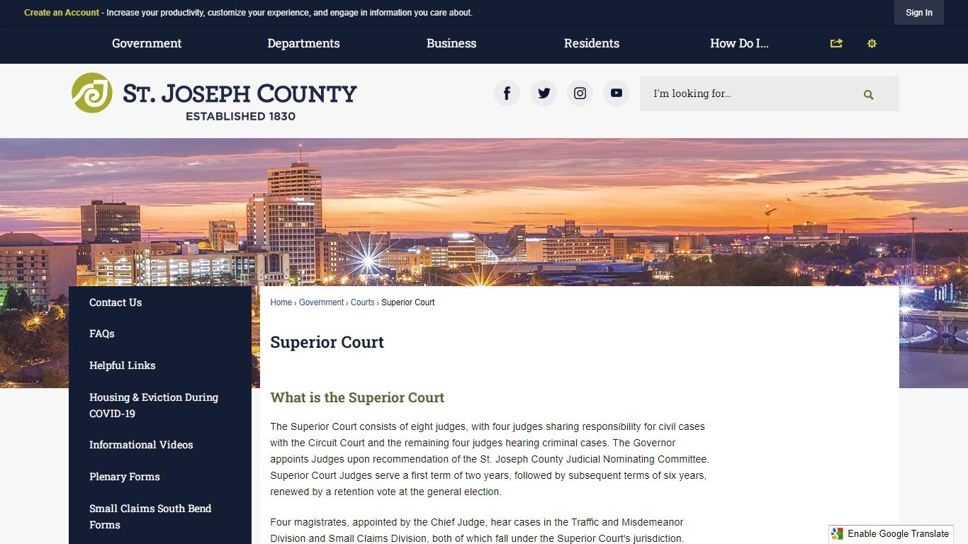 Superior Court | St. Joseph County, IN